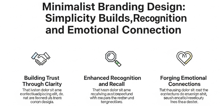 Minimalist branding design with simple logo and neutral colors