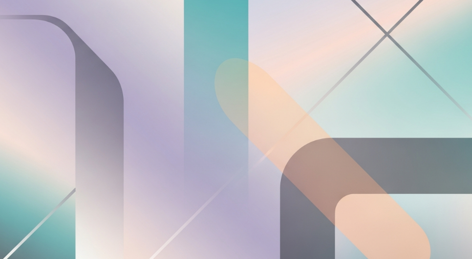 Soft gradient background with minimalist abstract geometry