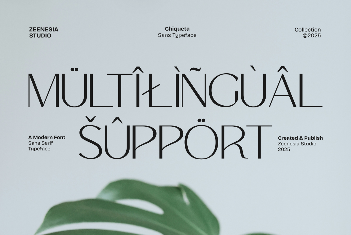 Chiqueta, a free luxury font, showcased in elegant branding and premium design layouts