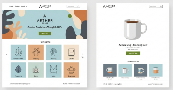 ecommerce branding design for online store